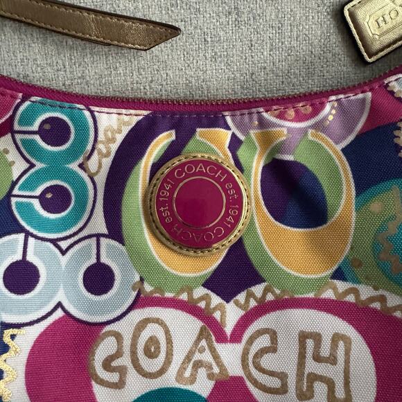Vintage Y2K Poppy Coach Bag in Rainbow Graffiti - Picture 8 of 12